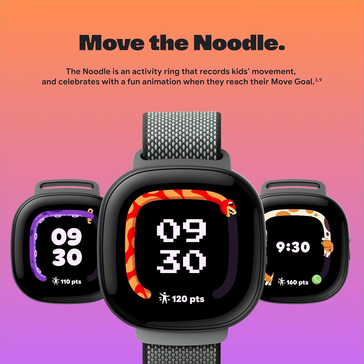 image:imageFitbit Google Ace LTE Kids Smartwatch with Call Message GPS and ActivityBased Games Ace Pass Data Plan Required Spicy MoovinMild Strange Arcade