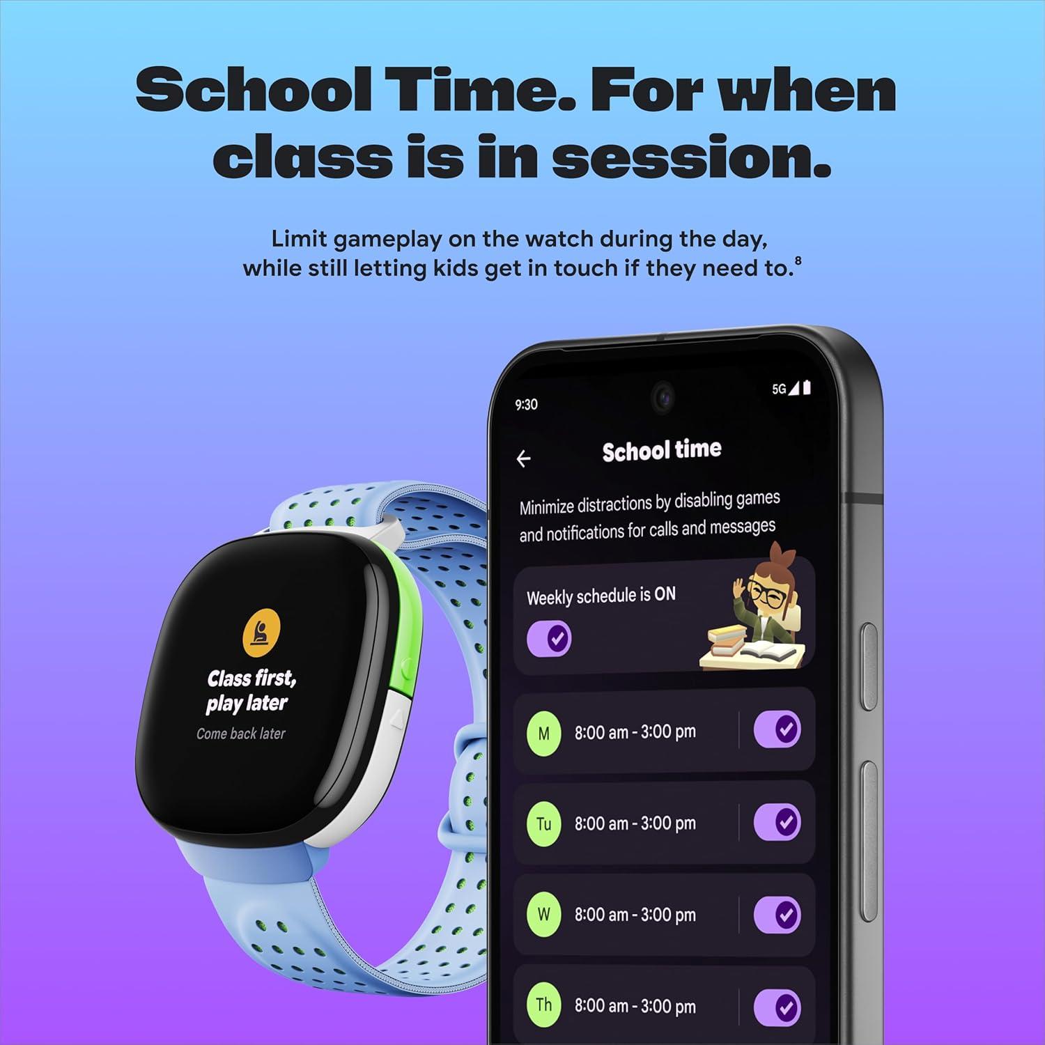 image:imageFitbit Google Ace LTE Kids Smartwatch with Call Message GPS and ActivityBased Games Ace Pass Data Plan Required Spicy MoovinSpicy Moovin