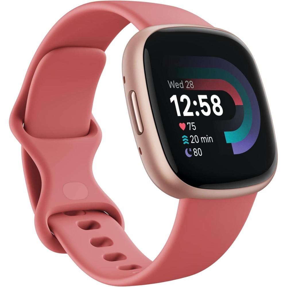 image:imageFitbit Versa 4 Fitness Smartwatch with Daily Readiness GPS 247 Heart Rate 40 Exercise Modes Sleep Tracking and more Waterfall BluePlatinum One Size S amp L Bands IncludedPink Sand  Copper Rose