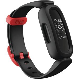 Fitbit Ace 3 Activity-Tracker for Kids 6+ One Size, Black/Racer Red(Black/Racer Red)