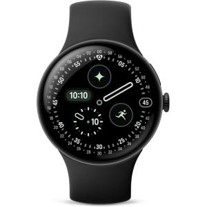 Google Pixel Watch 4 (41mm) – Android Smartwatch with Heart Rate and Sleep Tracking – 30-Hour Battery – Fitness Tracking – Google AI – Champagne Gold Aluminum Case – Lemongrass Active Band – LTE(Obisdian Band with Matte Black Case)
