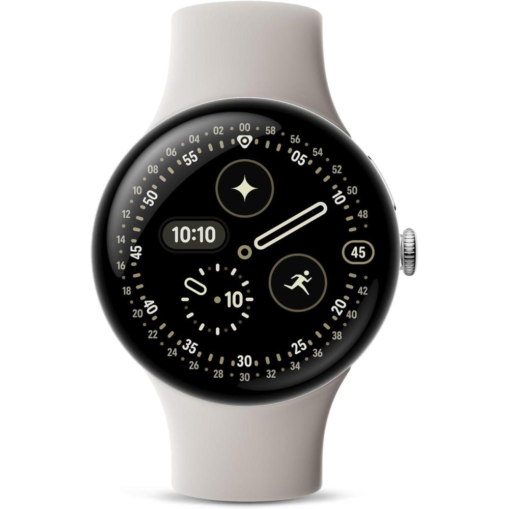 image:imageGoogle Pixel Watch 4 41mm  Android Smartwatch with Heart Rate and Sleep Tracking  30Hour Battery  Fitness Tracking  Google AI  Champagne Gold Aluminum Case  Lemongrass Active Band  WiFiPorcelain Band with Polished Silver Case