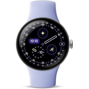 Google Pixel Watch 4 (41mm) – Android Smartwatch with Heart Rate and Sleep Tracking – 30-Hour Battery – Fitness Tracking – Google AI – Champagne Gold Aluminum Case – Lemongrass Active Band – Wi-Fi(Iris Band with Polished Silver Case)
