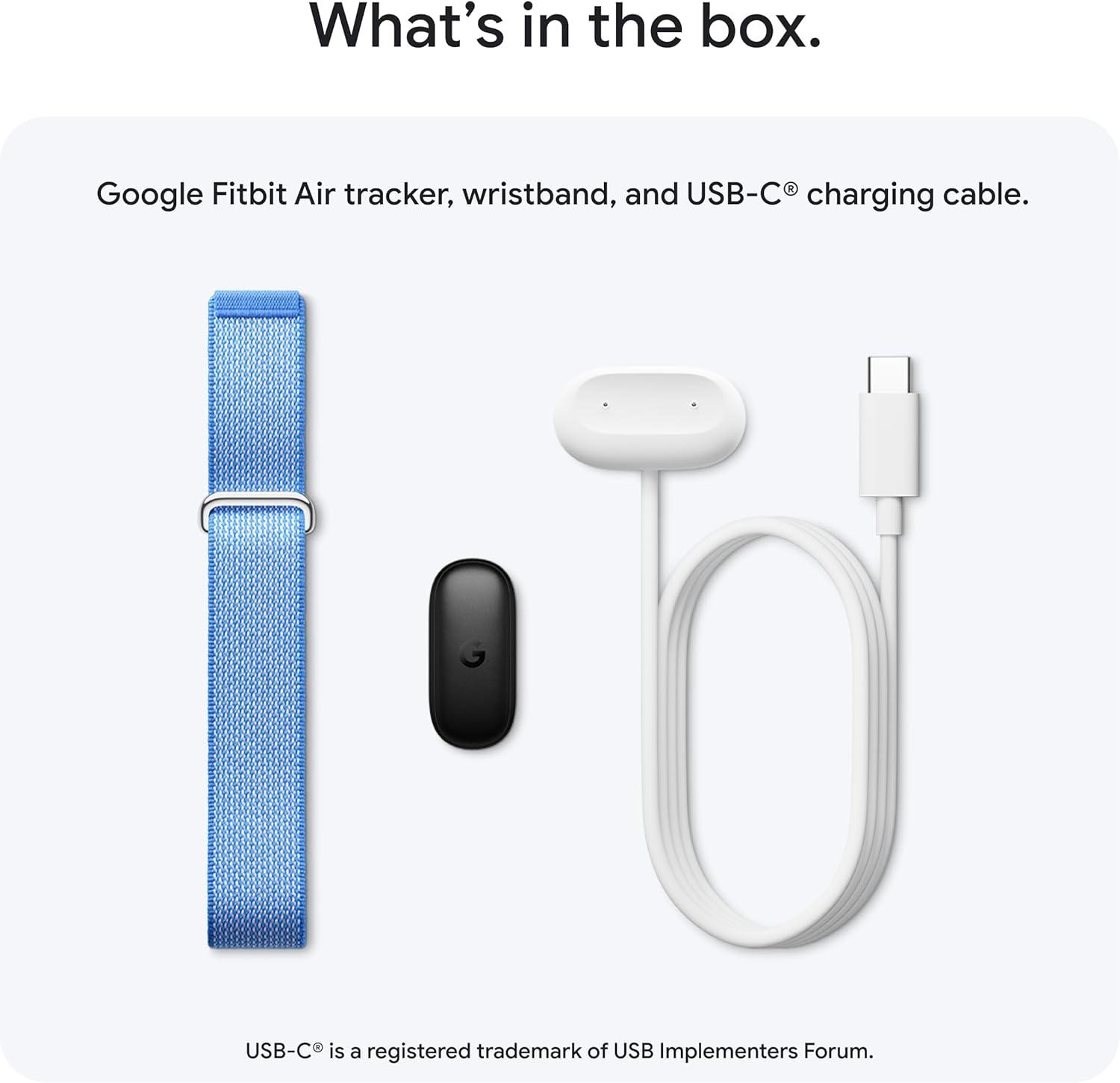 image:imageGoogle Fitbit Air Screenless Activity Tracker with Fitness Heart Rate and Sleep Tracking Personalized AIPowered Coaching Up to 7 Days Battery Life Works with iOS and Android BerryLavender