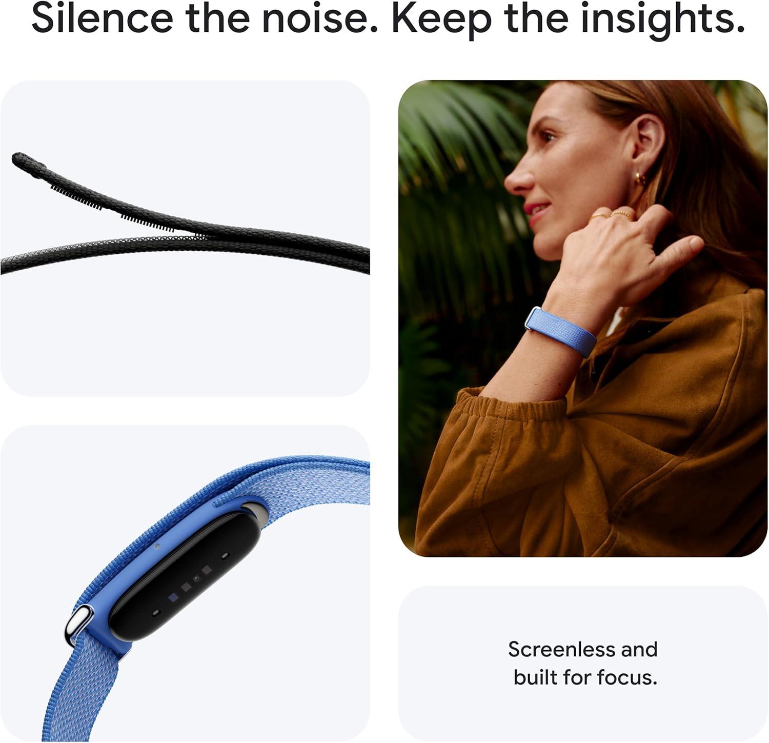 image:imageGoogle Fitbit Air Screenless Activity Tracker with Fitness Heart Rate and Sleep Tracking Personalized AIPowered Coaching Up to 7 Days Battery Life Works with iOS and Android BerryBerry