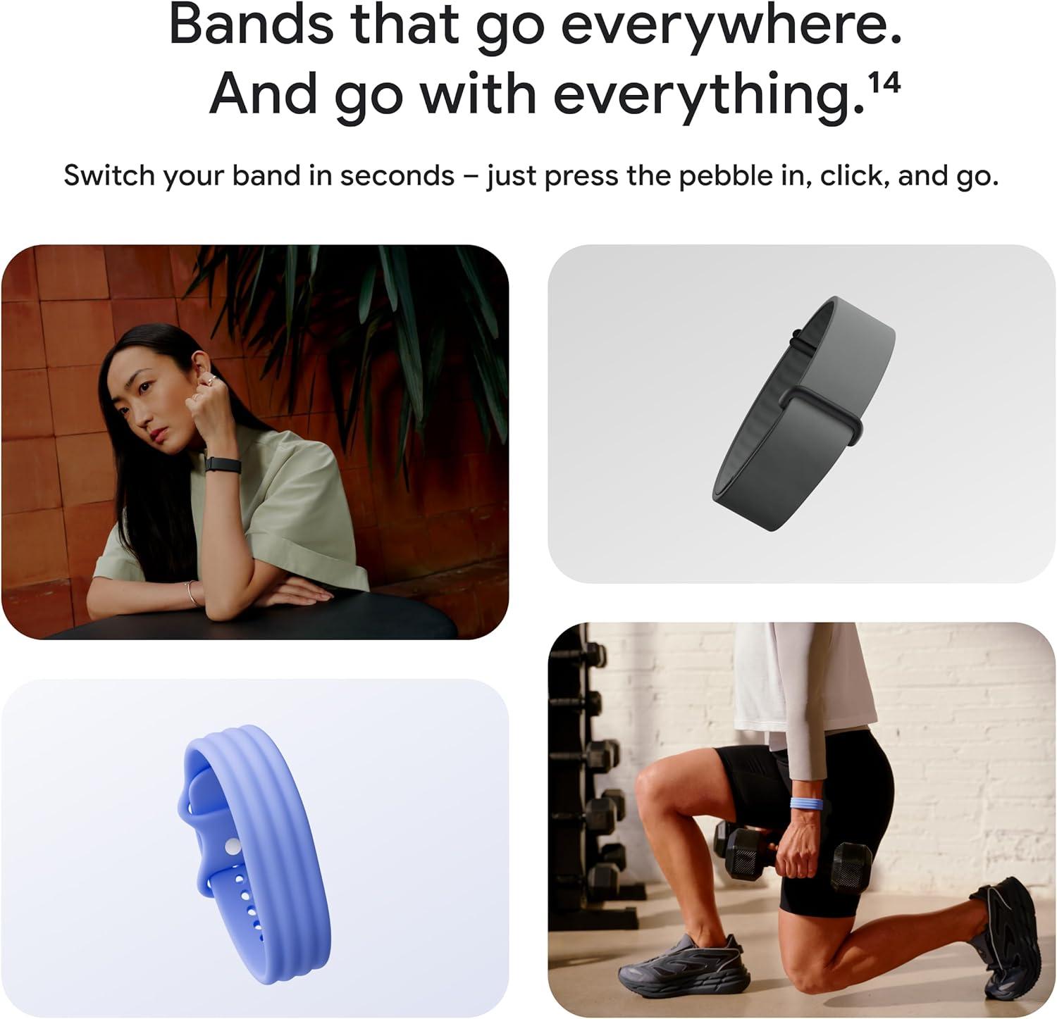 image:imageGoogle Fitbit Air Active Band WorkoutFriendly Silicone Band Only Compatible with Fitbit Air Berry SmallMoonstone